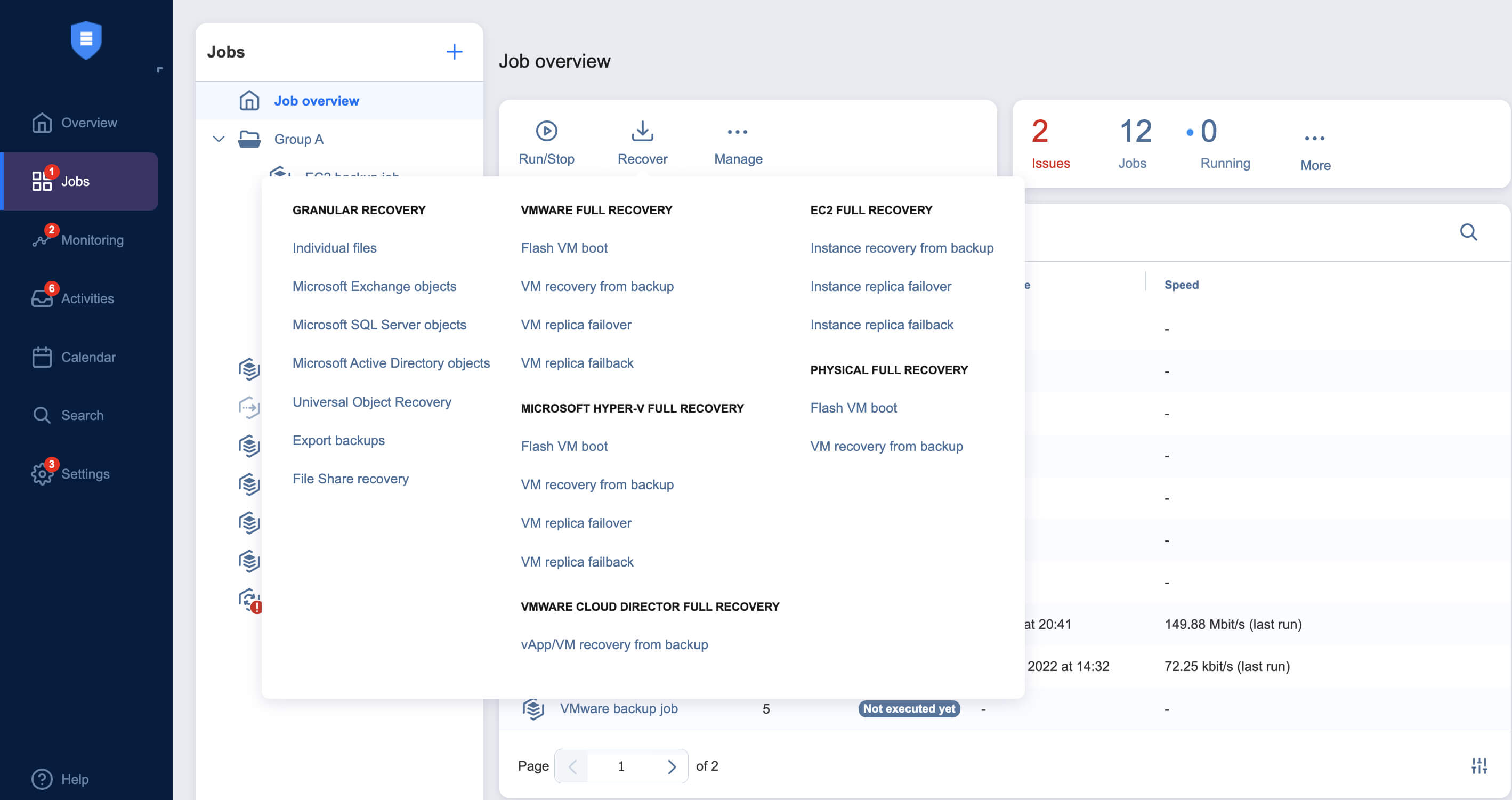 screenshot of NAKIVO Backup & Replication